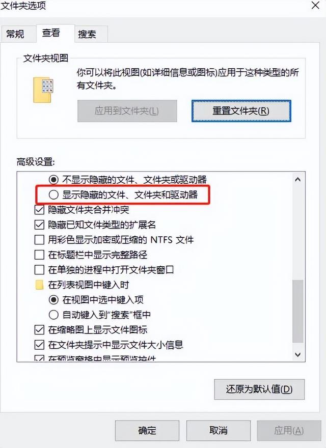 怎样显示隐藏文件（电脑显示隐藏文件夹的操作方法）(10)