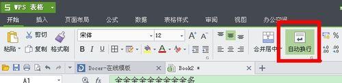 wps换行键在哪里（wps?excel自动换行操作方法）(3)