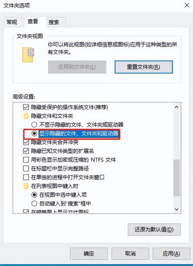怎样显示隐藏文件（电脑显示隐藏文件夹的操作方法）(11)
