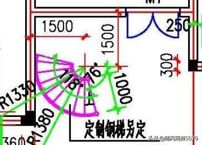 cad楼梯怎么画（CAD绘制旋转楼梯平面图的操作步骤）(1)