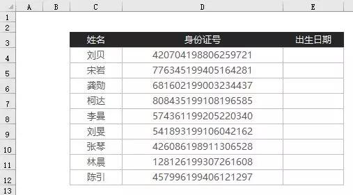 怎么从身份证号码中提取出生日期（身份证提取出生日期最简单方法）(1)