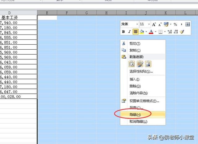 excel如何隐藏指定区域（excel中隐藏不要的表格的操作方法）(4)