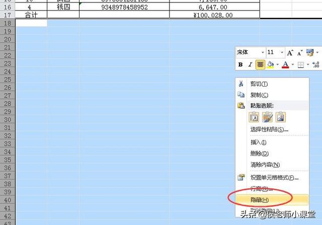excel如何隐藏指定区域（excel中隐藏不要的表格的操作方法）(6)