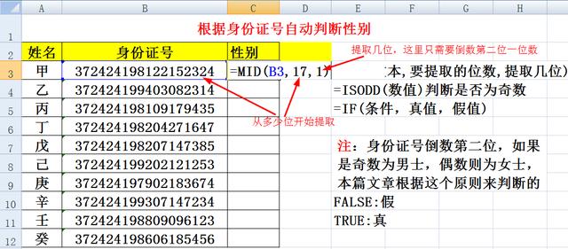 excel怎么自动分男女（excel输入身份证自动出性别的方法）(2)