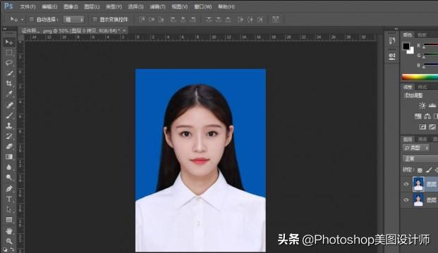 ps怎么换底色（ps证件照换底色最简单方法）(4)