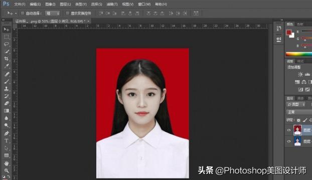 ps怎么换底色（ps证件照换底色最简单方法）(13)