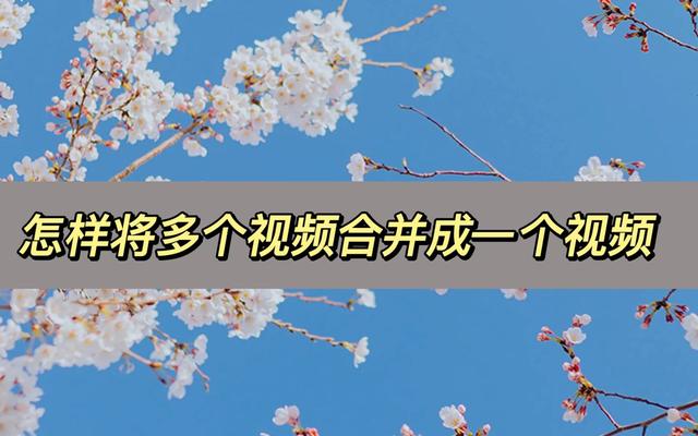 如何将多个视频合并成一个（将多个视频合并的详细操作步骤）(1)