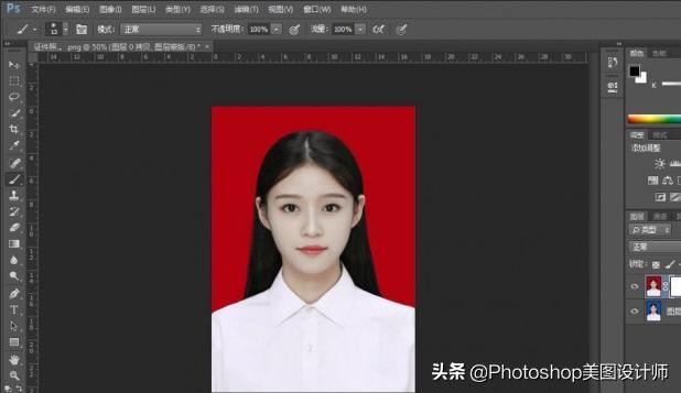 ps怎么换底色（ps证件照换底色最简单方法）(15)