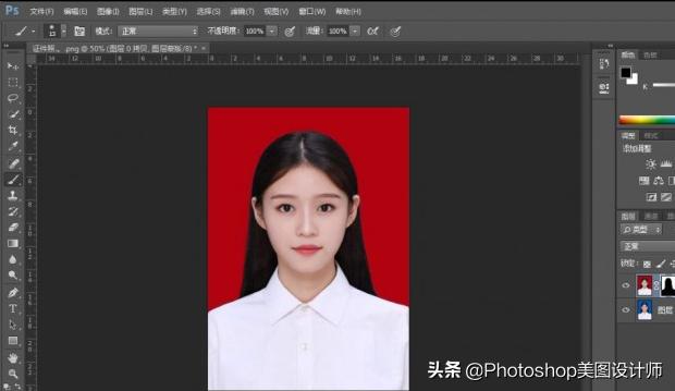 ps怎么换底色（ps证件照换底色最简单方法）(16)
