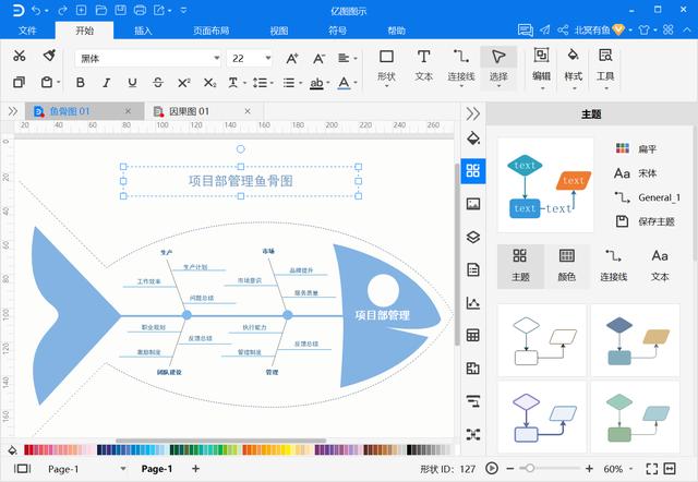如何制作鱼骨图（漂亮鱼骨图的快速制作步骤）(6)