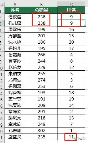 excelrank函数怎么使用（excel用rank函数排名操作技巧）(3)