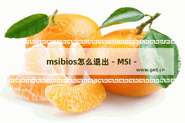 msibios怎么退出 - MSI - BIOS的正确退出方法