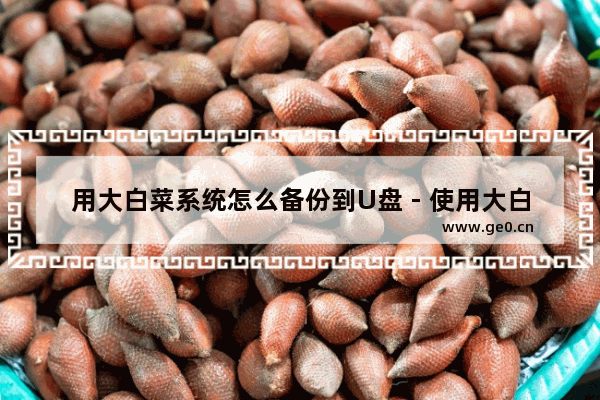 用大白菜系统怎么备份到U盘 - 使用大白菜系统进行U盘备份