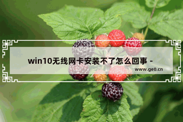 win10无线网卡安装不了怎么回事 - Win10无线网卡无法安装解决方法