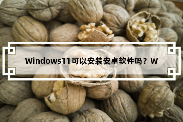 Windows11可以安装安卓软件吗？Windows11安装安卓应用详细教程